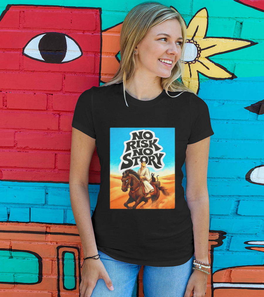 No Risk No Story Samurai Jack Cartoon Network Desert Adventure T-Shirt