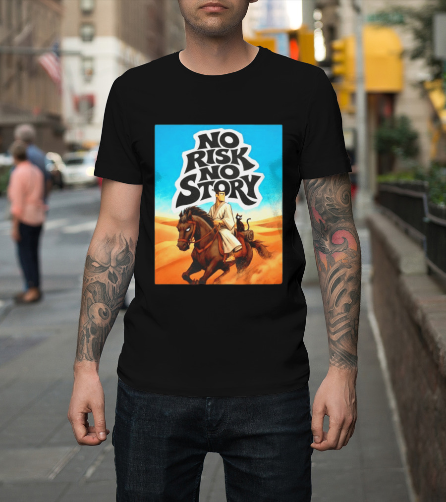 No Risk No Story Samurai Jack Cartoon Network Desert Adventure T-Shirt