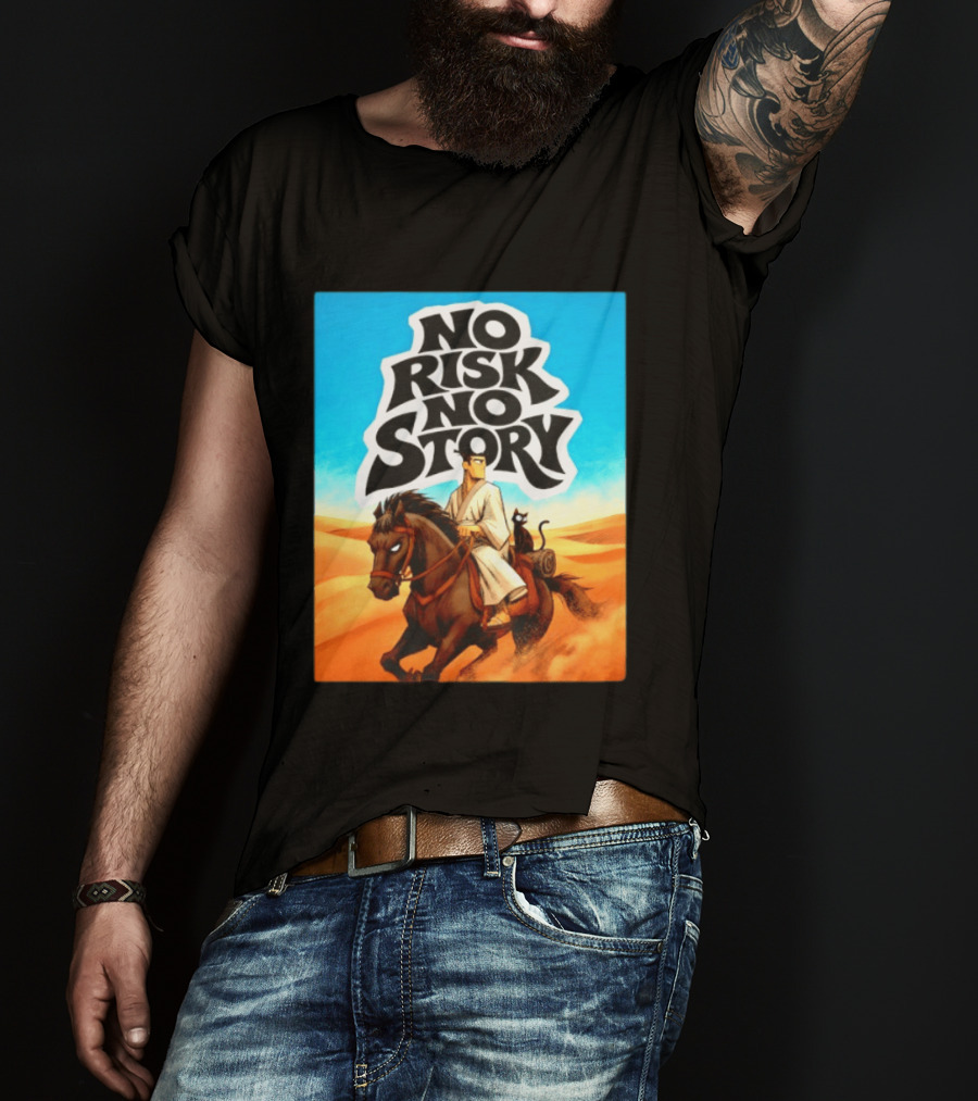No Risk No Story Samurai Jack Cartoon Network Desert Adventure T-Shirt