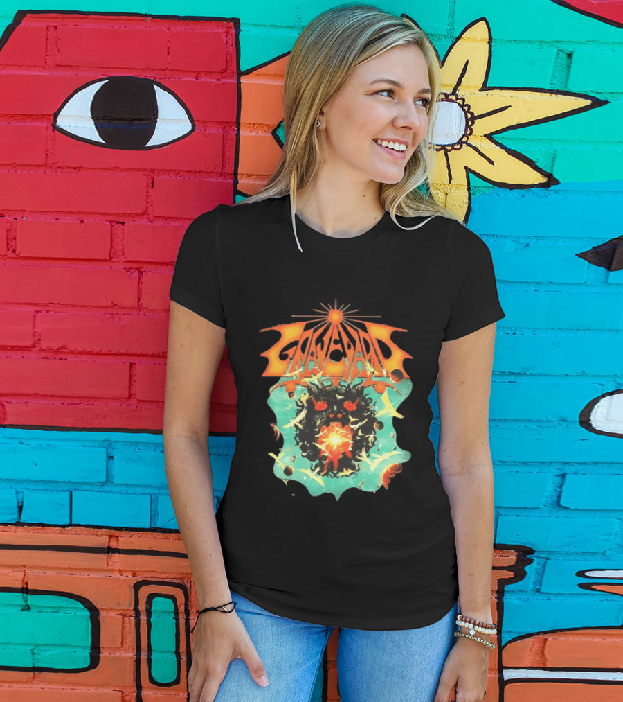 Graveyard Cosmic Energy Explosion With Surreal T-Shirt