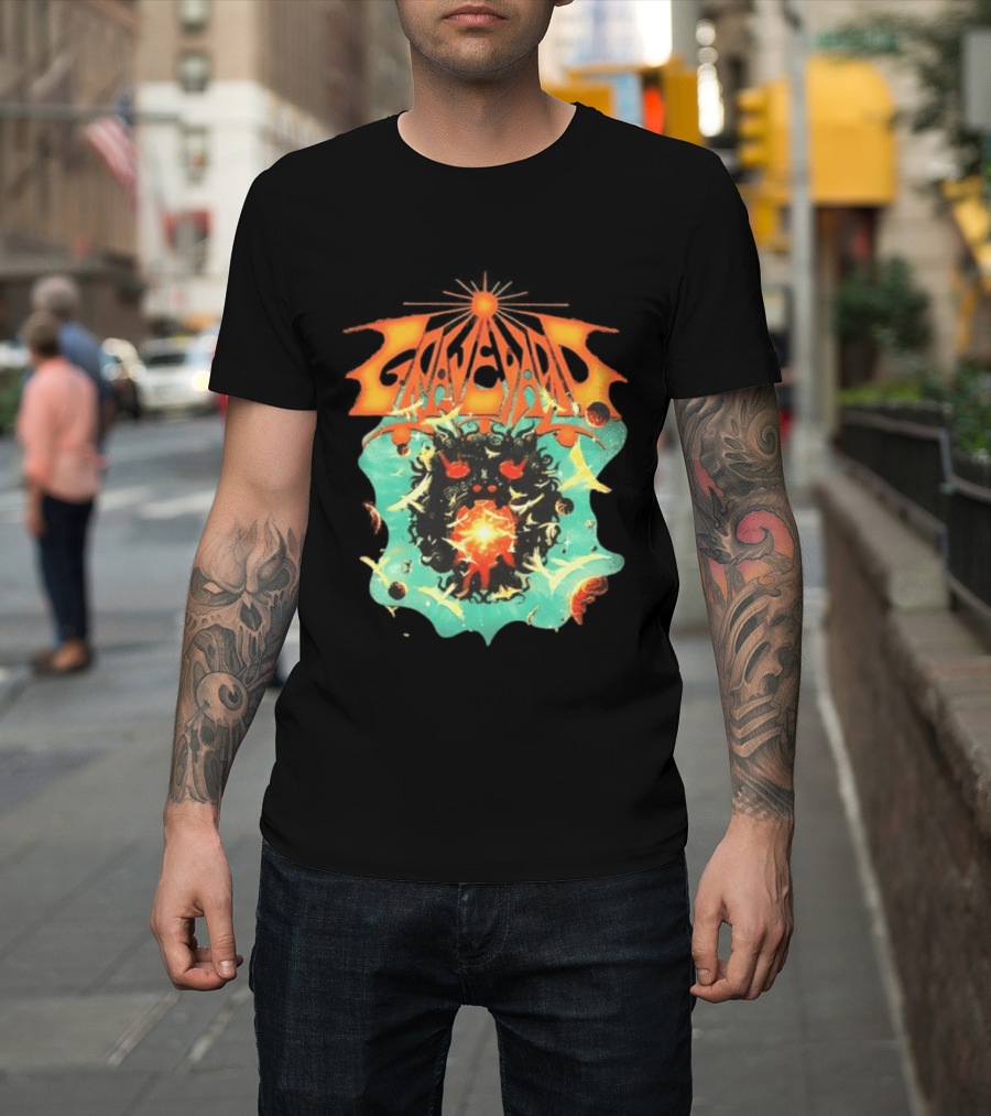 Graveyard Cosmic Energy Explosion With Surreal T-Shirt