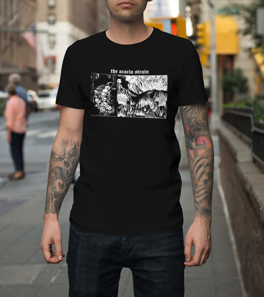 The Acacia Strain I Have No Love Left To Give Skeleton Crow 2 Sided T-Shirt