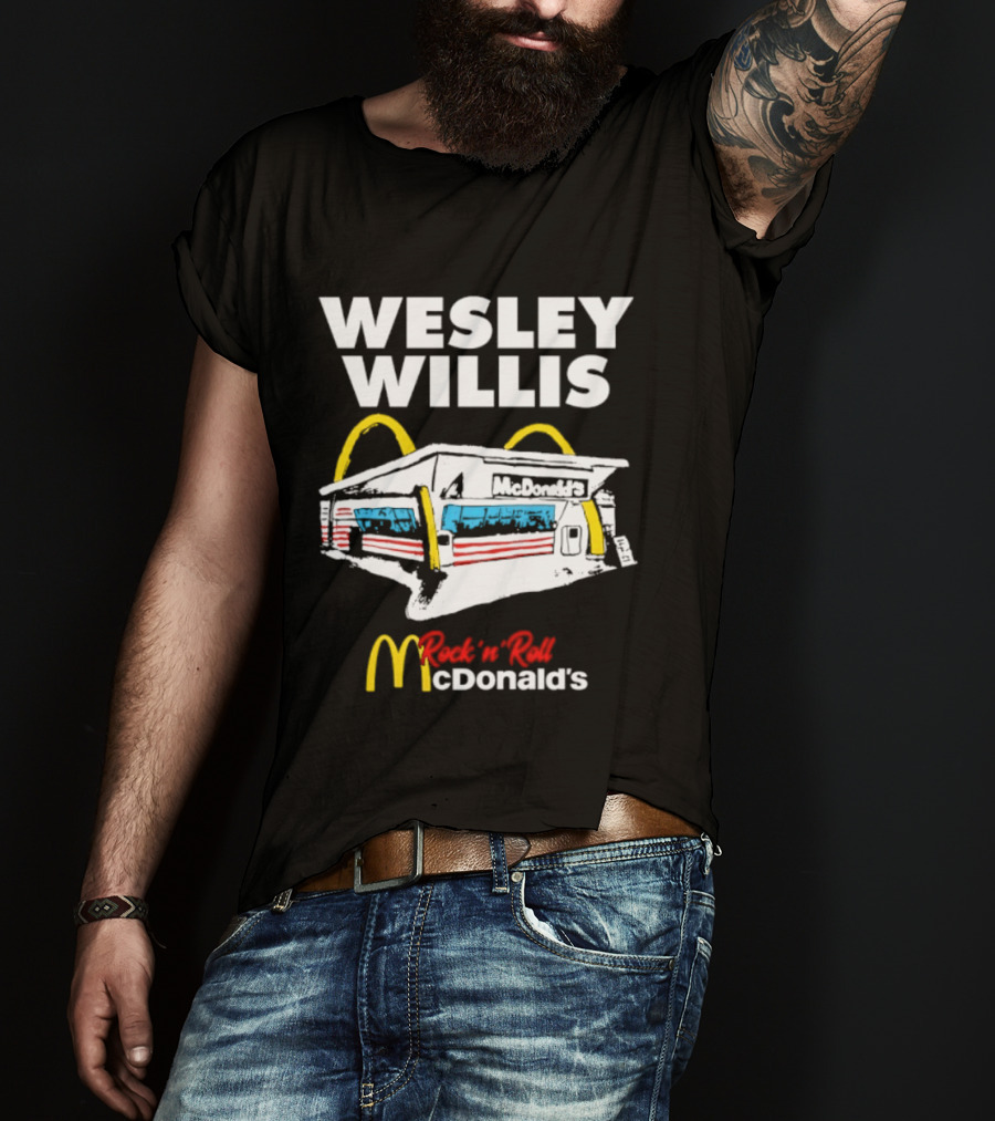 Wesley Willis Rock 'n' Roll McDonald's Vintage Fast Food T-Shirt