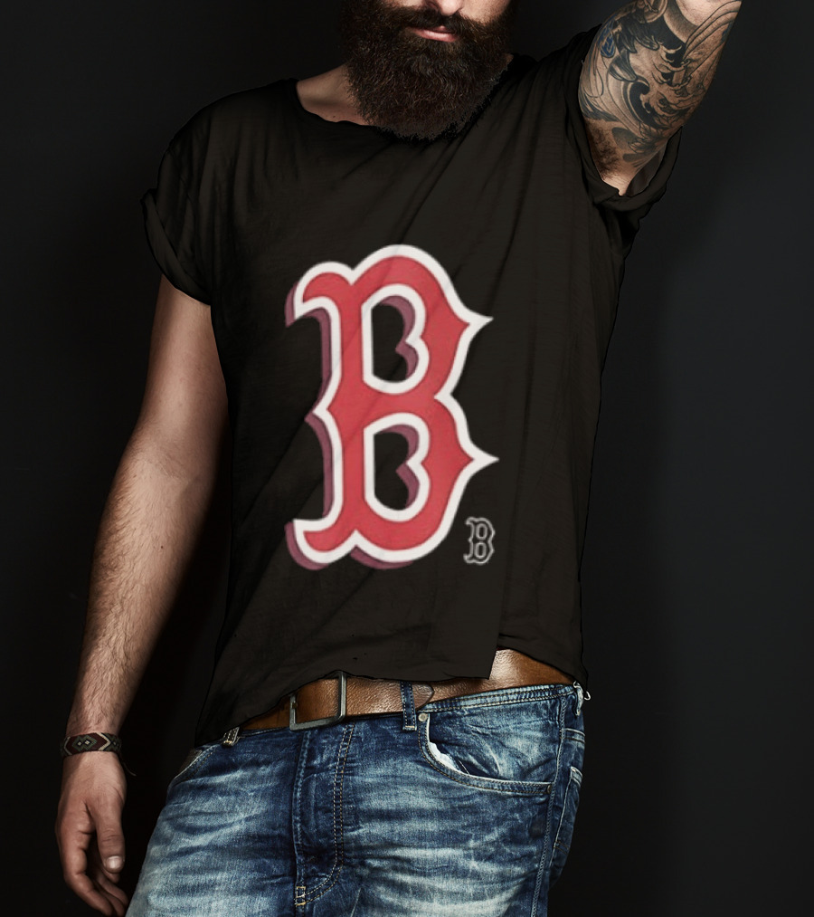 Boston Red Sox Cartoon B Two Sided T-Shirt