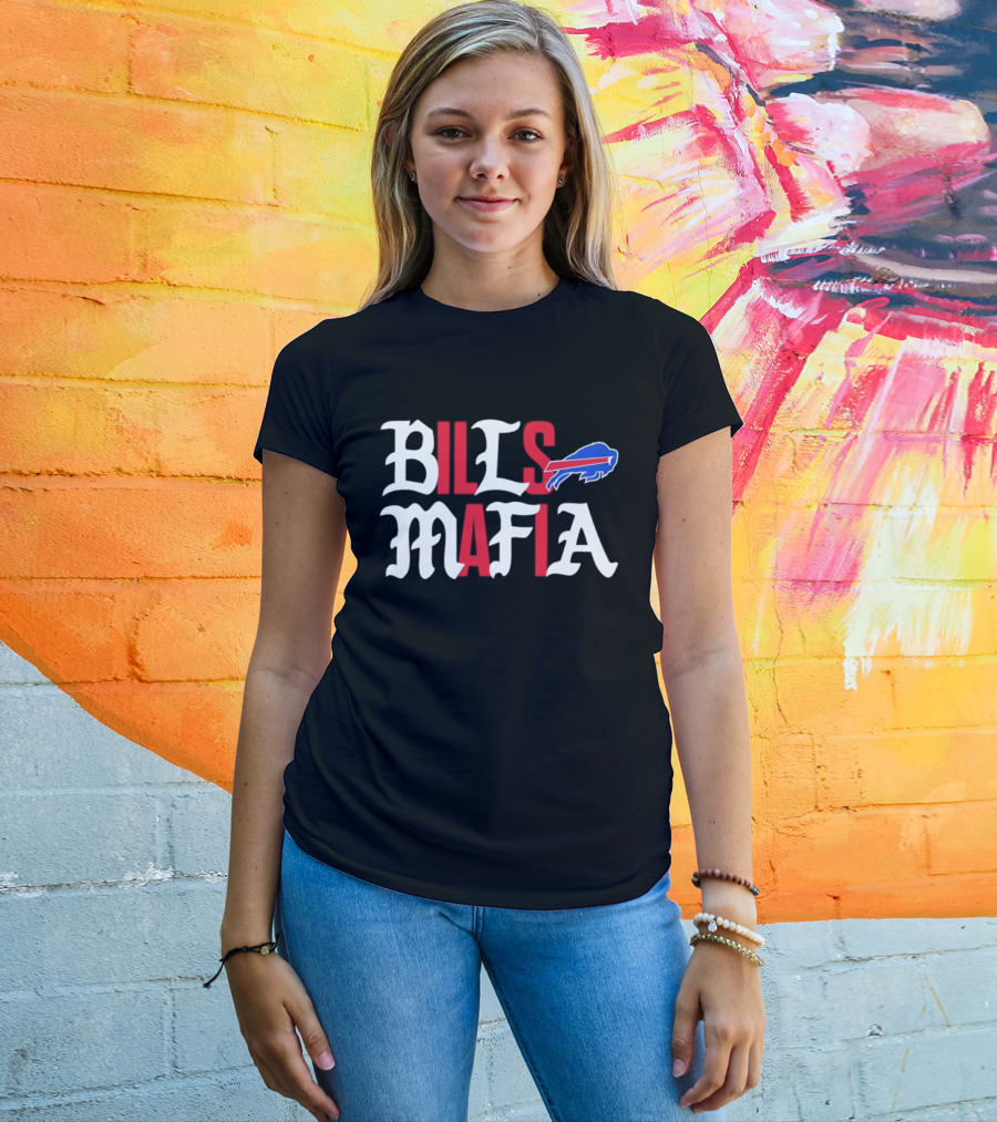 Buffalo Bills Mafia Wordmark With Team T-Shirt