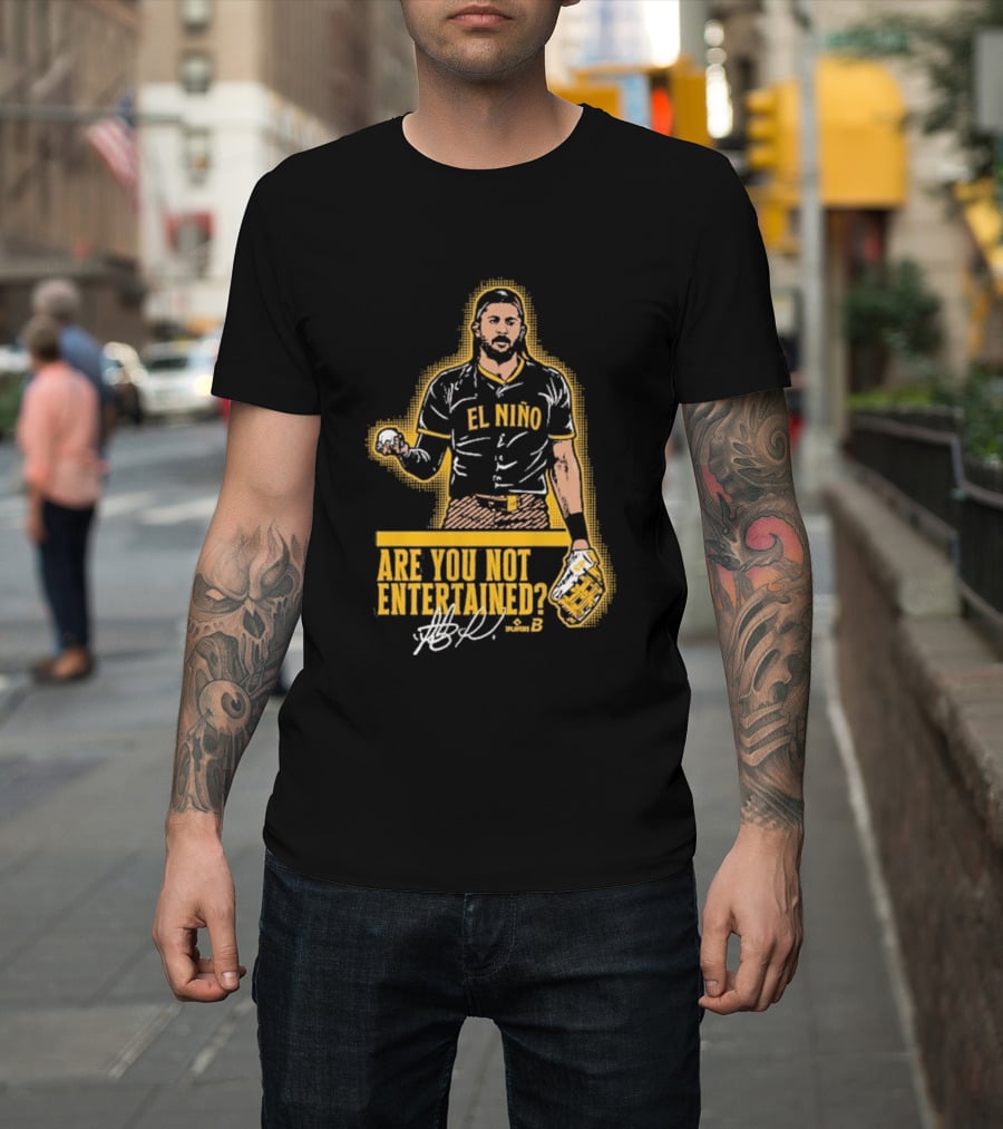 El Nino Are You Not Entertained Baseball Signature T-Shirt