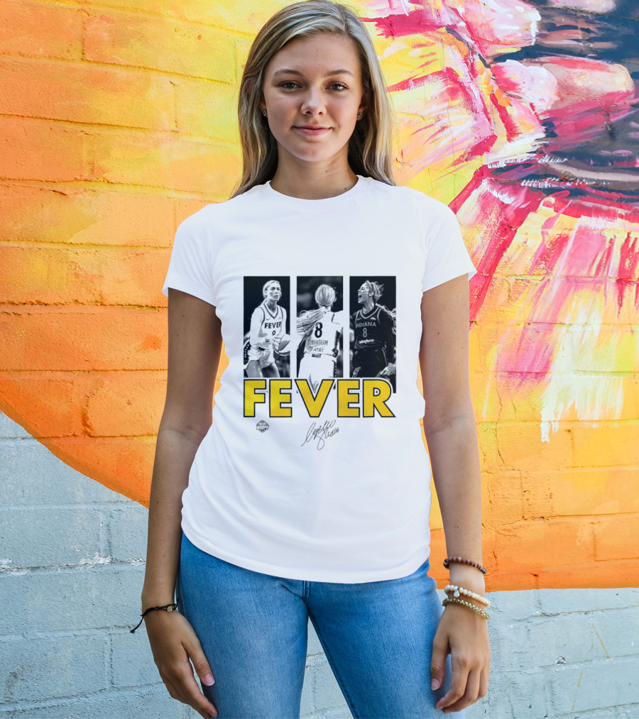 Sophie Cunningham Indiana Fever 8 Signature WNBA Player Collage T-Shirt