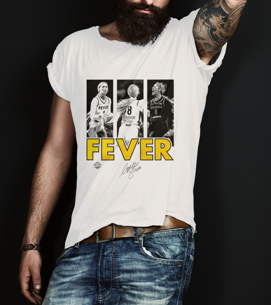 Sophie Cunningham Indiana Fever 8 Signature WNBA Player Collage T-Shirt