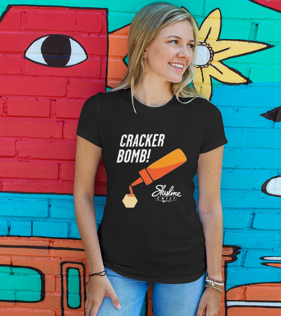 Cracker Bomb Skyline Chili Hot Sauce Fun T-Shirt