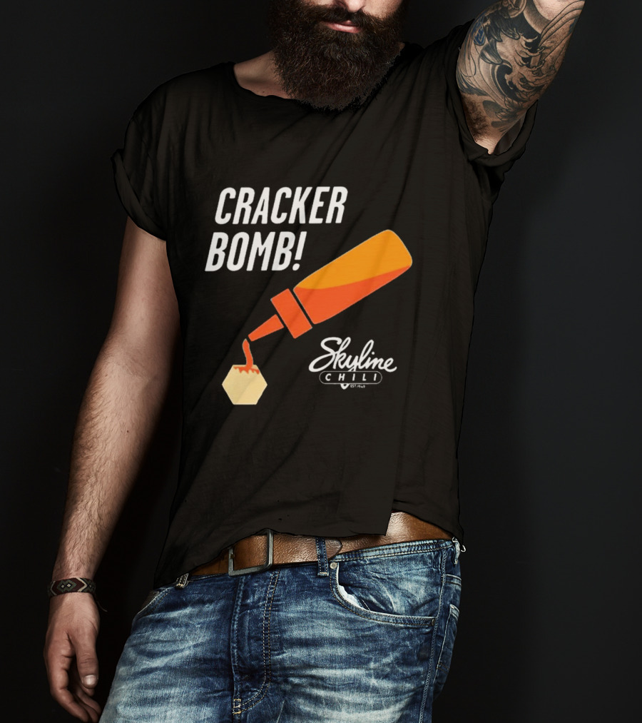 Cracker Bomb Skyline Chili Hot Sauce Fun T-Shirt