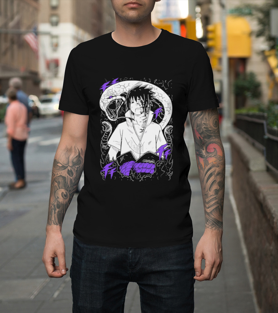 Sasuke Uchiha Orochimaru Snake Naruto Susanoo Mangekyo Sharingan T-Shirt