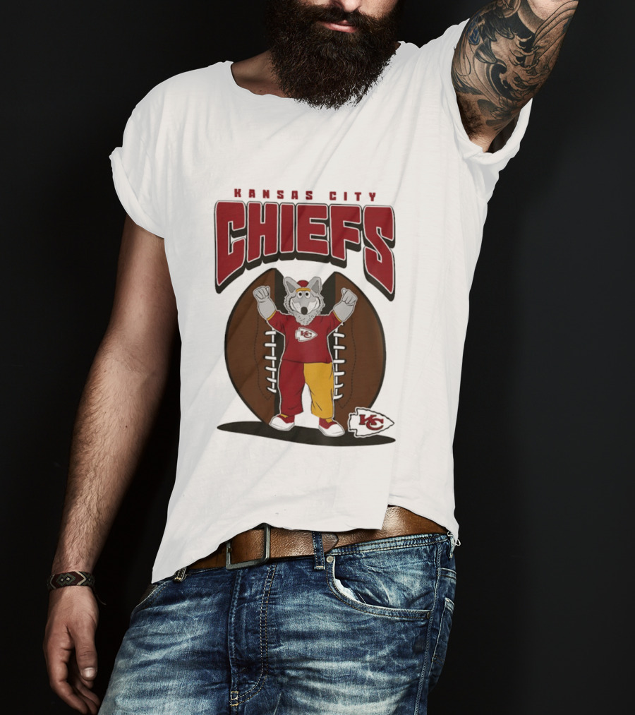 Kansas City Chiefs K.C. Wolf Mascot Football 2026 T-Shirt
