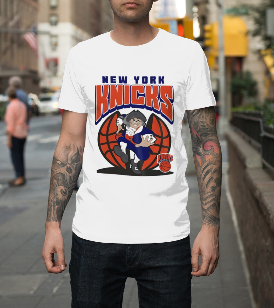 New York Knicks Father Knickerbocker Basketball Mania T-Shirt