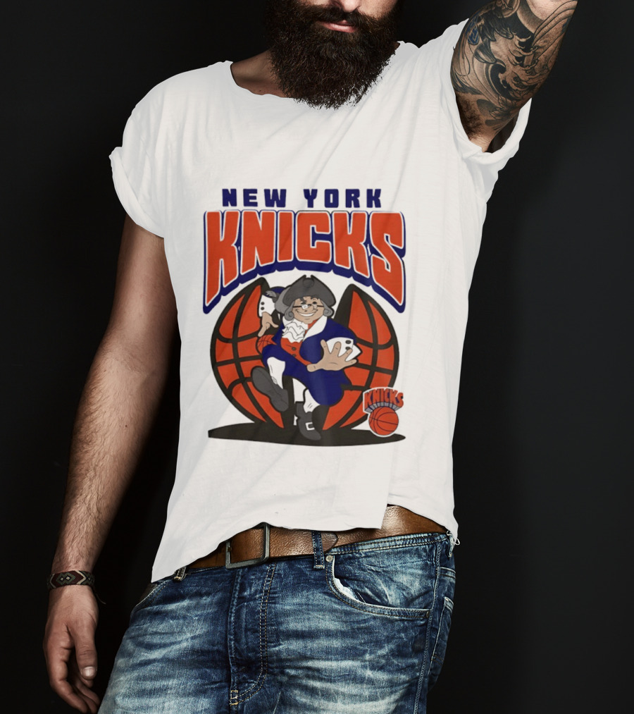 New York Knicks Father Knickerbocker Basketball Mania T-Shirt