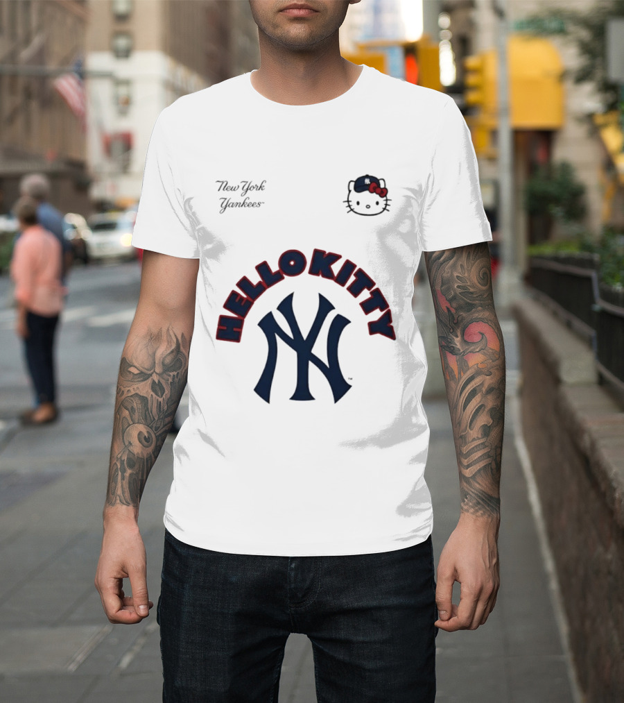 New York Yankees Hello Kitty Collaboration August 22 Yankee Stadium T-Shirt