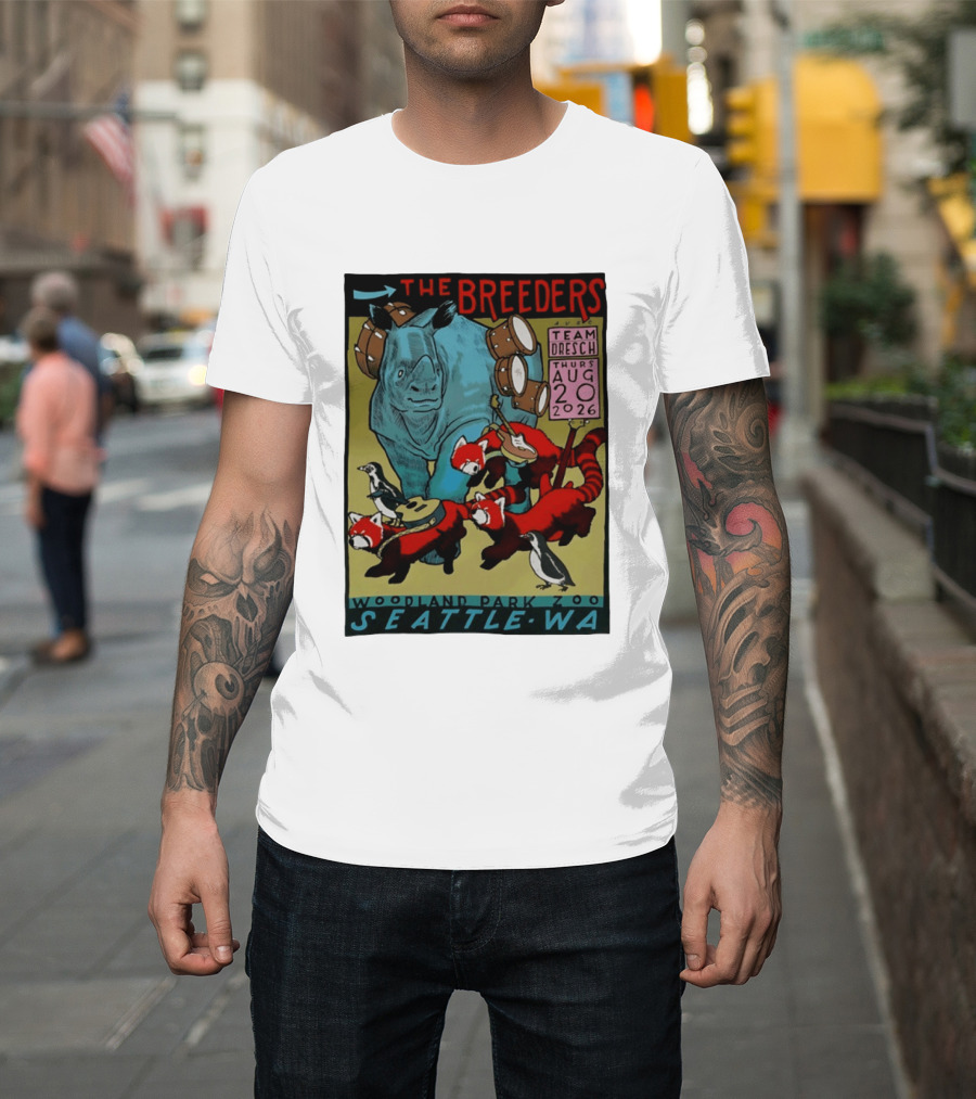 The Breeders Team Dresch Live Woodland Park Zoo Seattle WA August 20 2026 T-Shirt