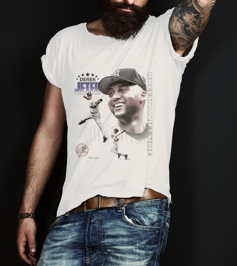 Derek Jeter New York Yankees Once In A Lifetime Baseball Legend T-Shirt