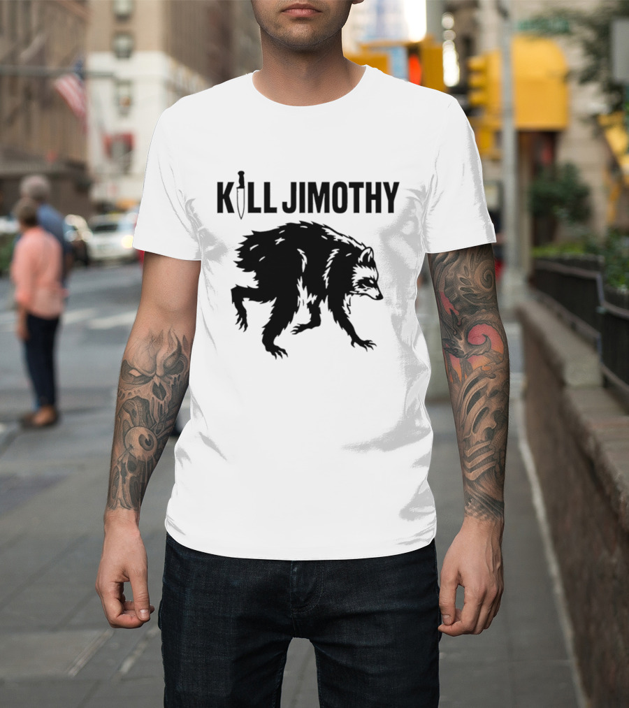 Kill Jimothy Raccoon Meme Knife T-Shirt