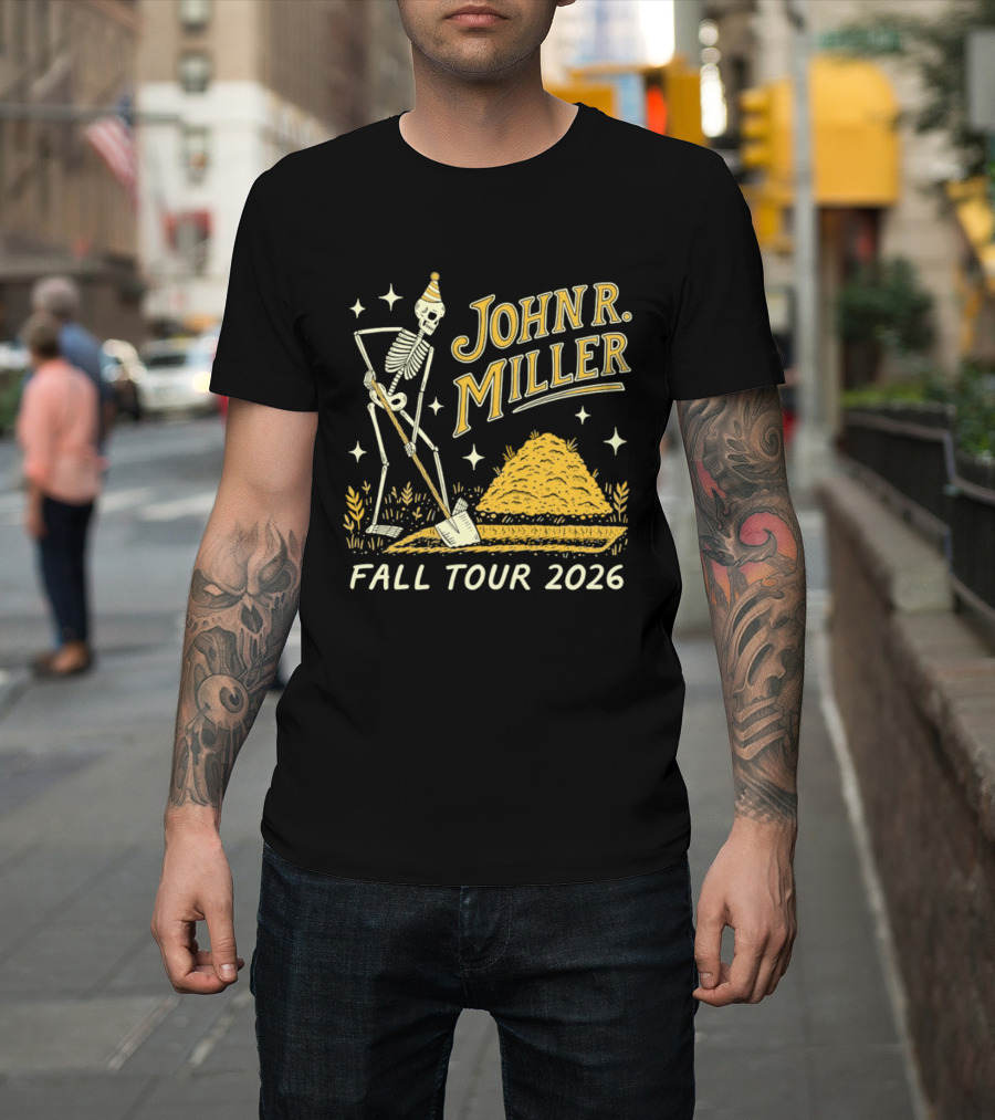 John R. Miller Skeleton With Shovel Fall Tour 2026 T-Shirt