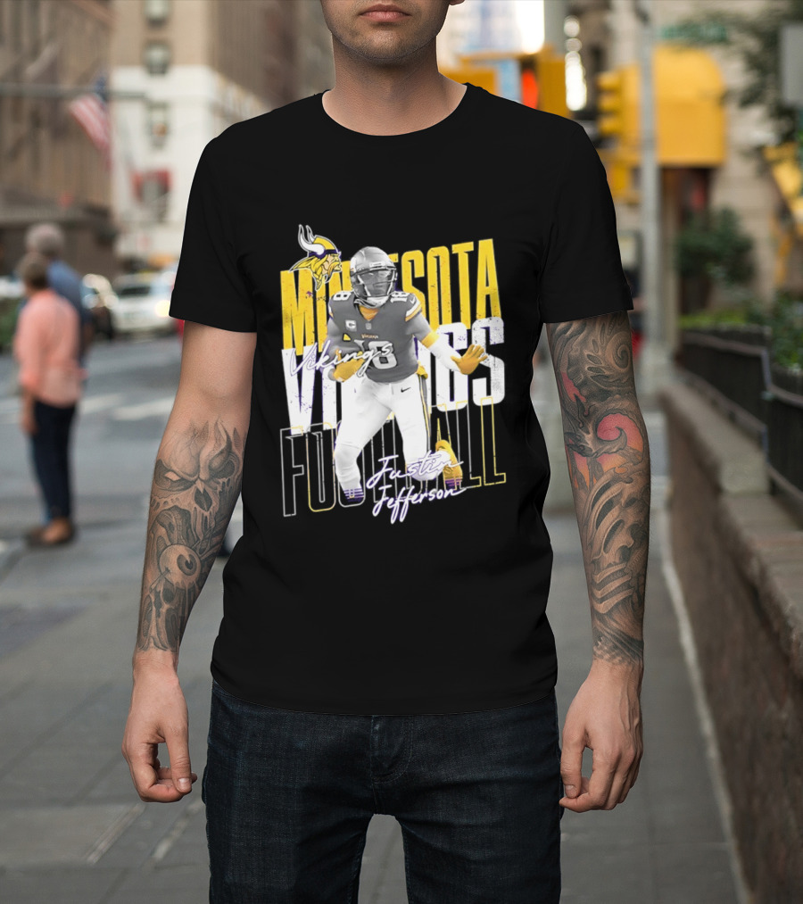 Minnesota Vikings Football Legends Justin Jefferson Iconic 18 T-Shirt