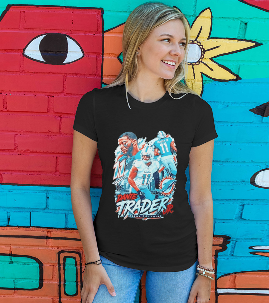 Dante Trader Jr 11 Miami Dolphins Football Player T-Shirt