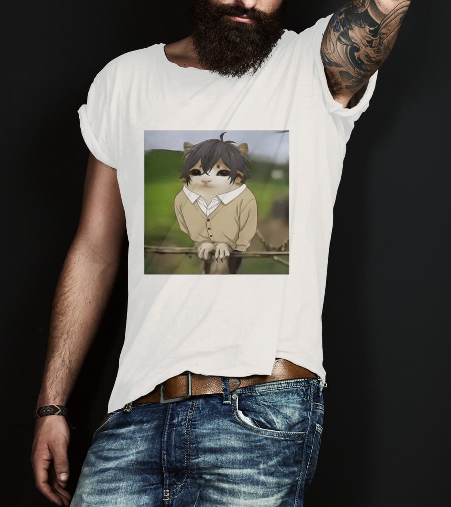 Horimeowls Miyamura Cat Owl Meme Anime Hybrid T-Shirt