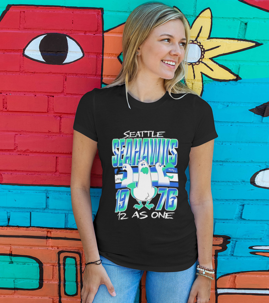 Seattle Seahawks 1976 Seagulls Mine 12 As One T-Shirt