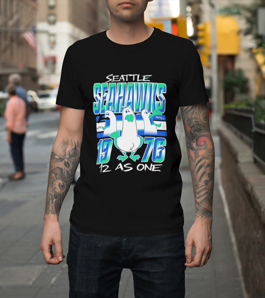 Seattle Seahawks 1976 Seagulls Mine 12 As One T-Shirt