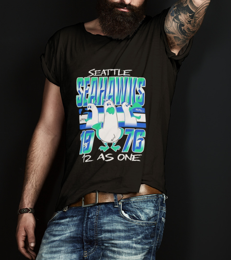 Seattle Seahawks 1976 Seagulls Mine 12 As One T-Shirt