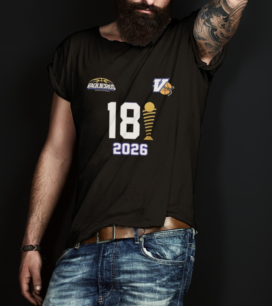 Vaqueros De Bayamon 18th BSN Championship 2026 Victory Celebration T-Shirt