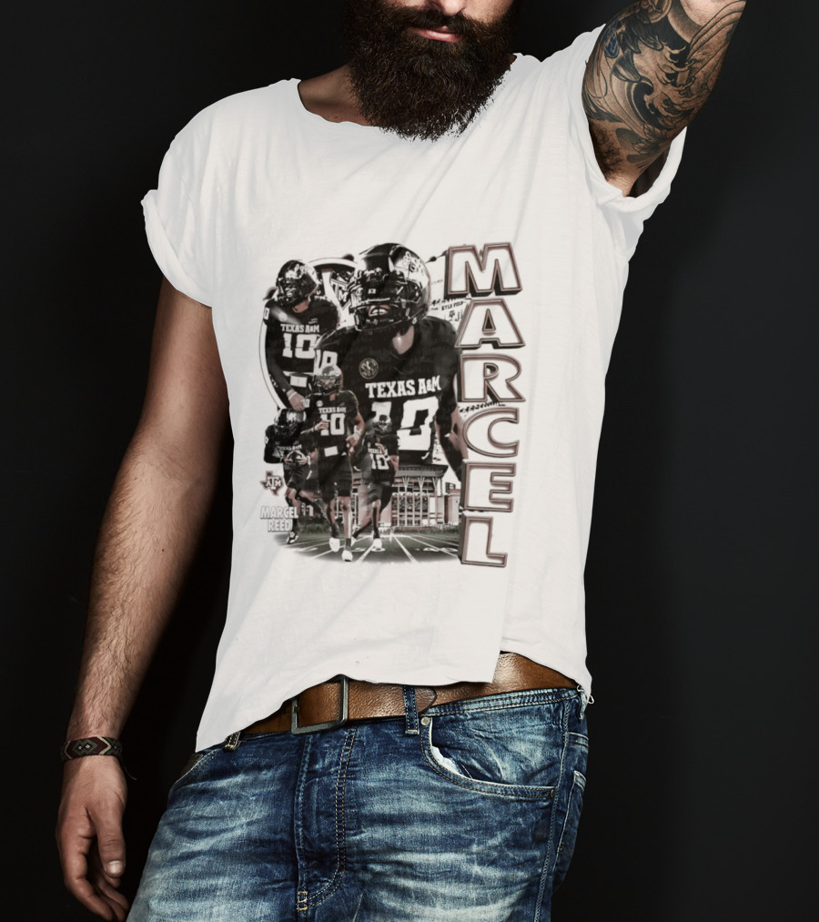 Marcel Reed Texas A&M NCAA Football 10 Aggies Player Collage T-Shirt