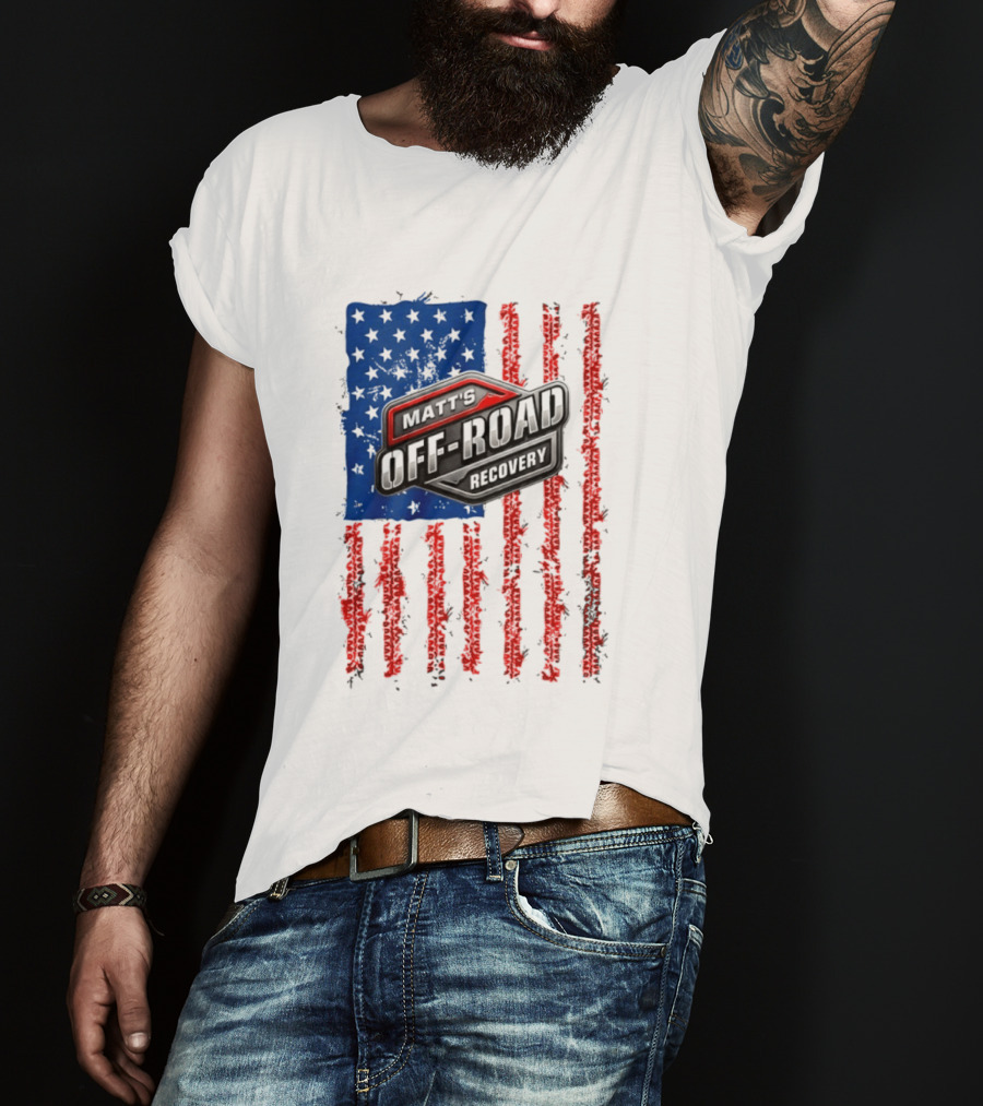 Matt's Off Road Recovery Patriotic Stars And Stripes T-Shirt