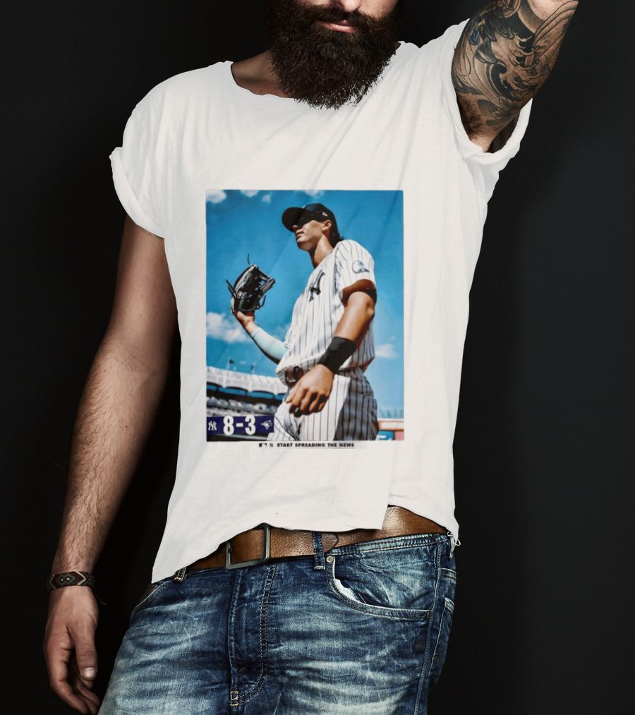New York Yankees Player 8 3 Start Spreading The News T-Shirt