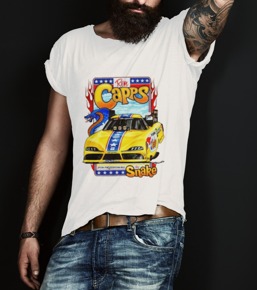 Ron Capps Don Prudhomme The Snake Toyota GR Supra Racing Car T-Shirt