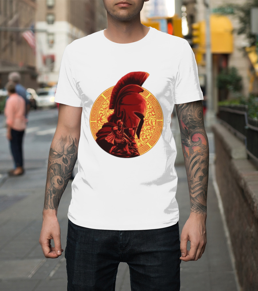 The Odyssey Spartan Warrior Archer Greek Helmet Mythology Heroic T-Shirt