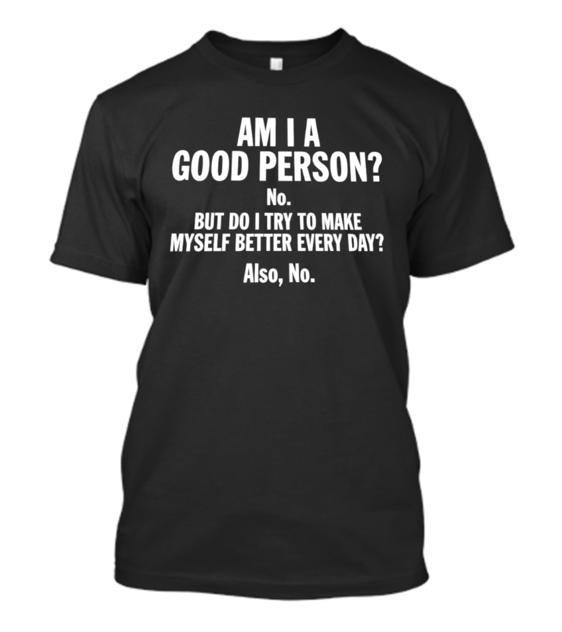 Am I A Good Person No But Do I Try To Make Myself Better Every Day Also No T-Shirt