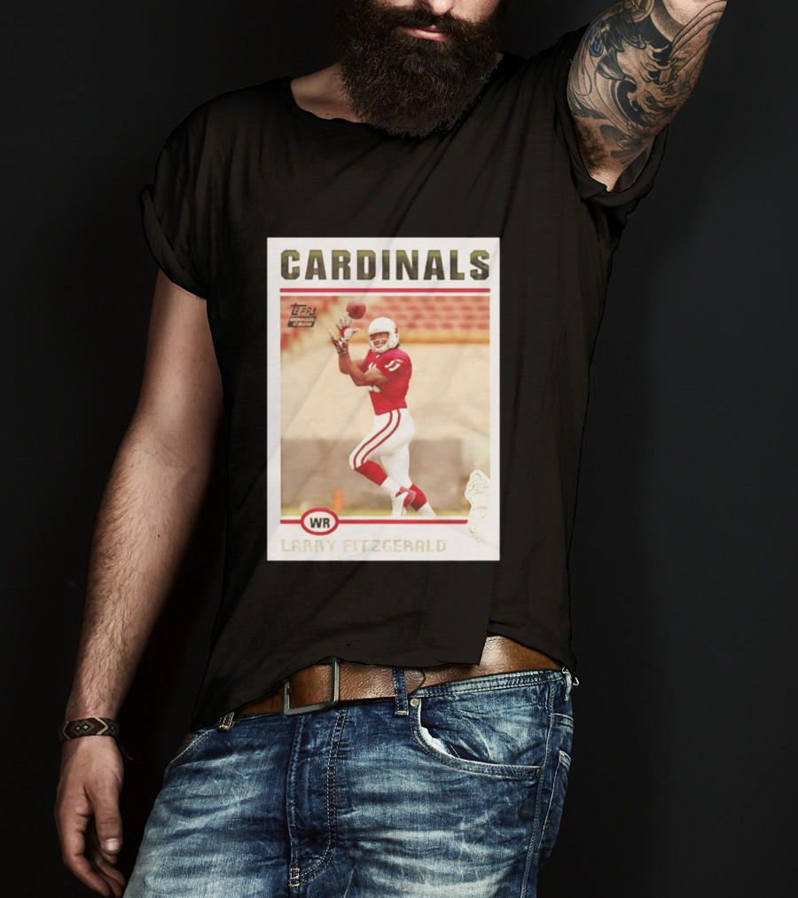 CARDINALS Larry Fitzgerald WR Topps Rookie Card T-Shirt