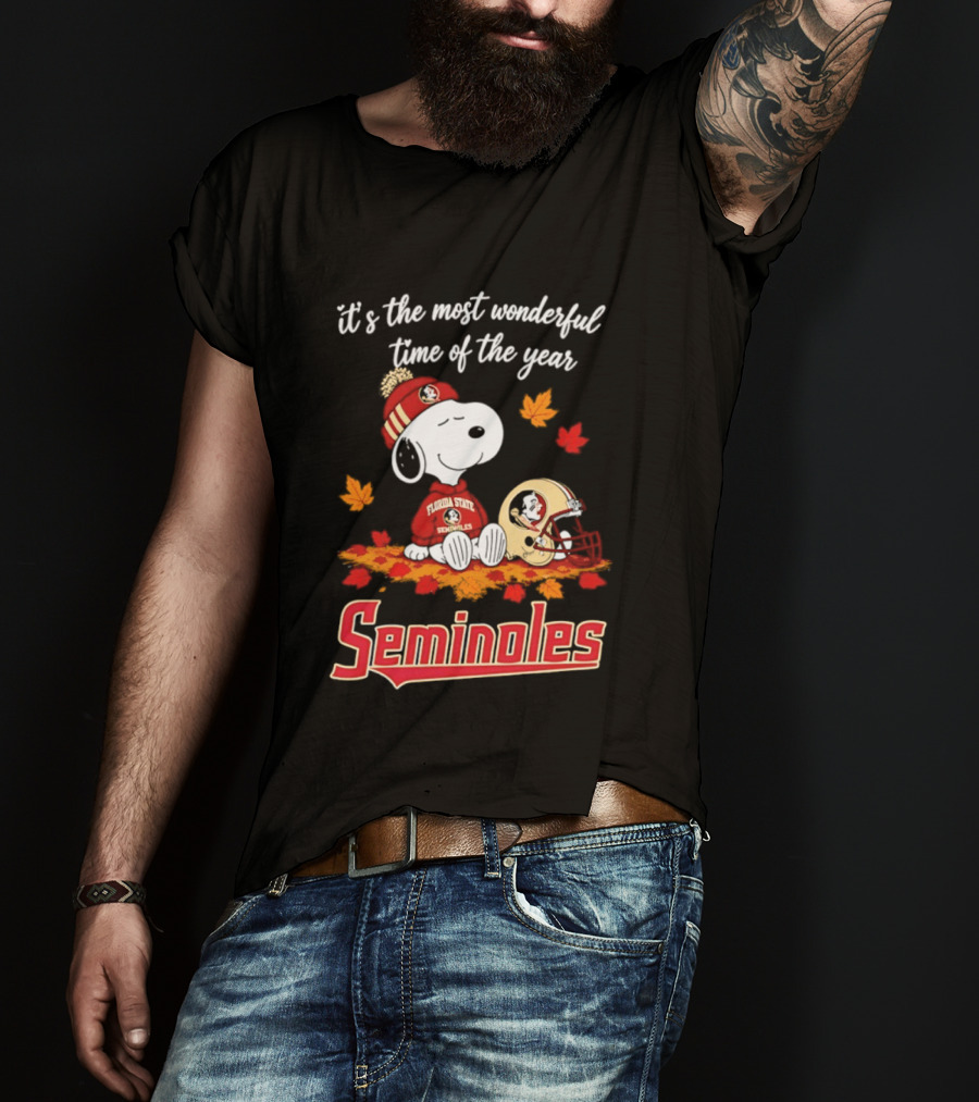 It's The Most Wonderful Time Of The Year Snoopy Florida State Seminoles T-Shirt