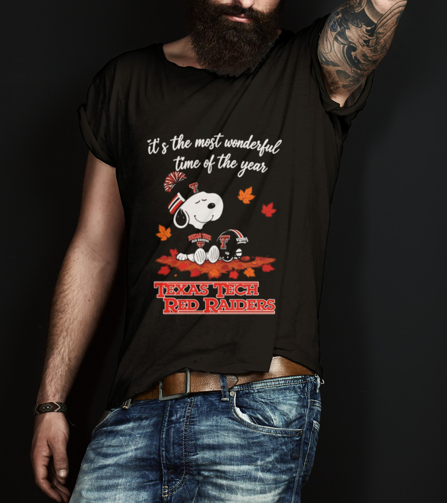 It's The Most Wonderful Time Of The Year Snoopy Texas Tech Red Raiders 2026 Halloween T-Shirt
