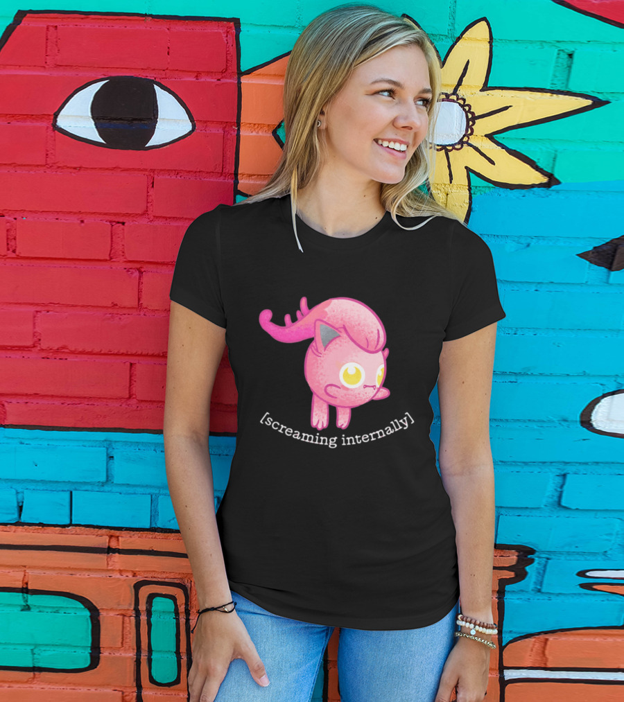 Jigglypuff Screaming Internally Pokemon Cute Expression T-Shirt