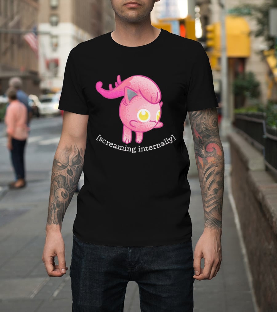 Jigglypuff Screaming Internally Pokemon Cute Expression T-Shirt