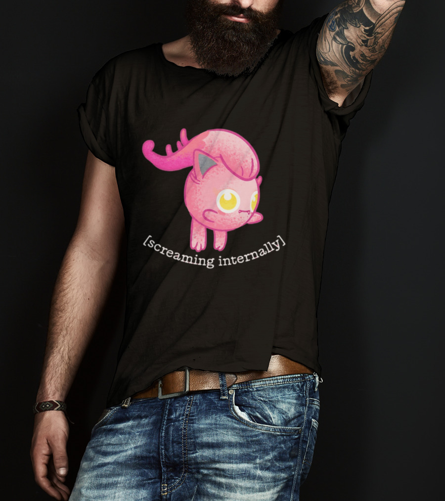Jigglypuff Screaming Internally Pokemon Cute Expression T-Shirt