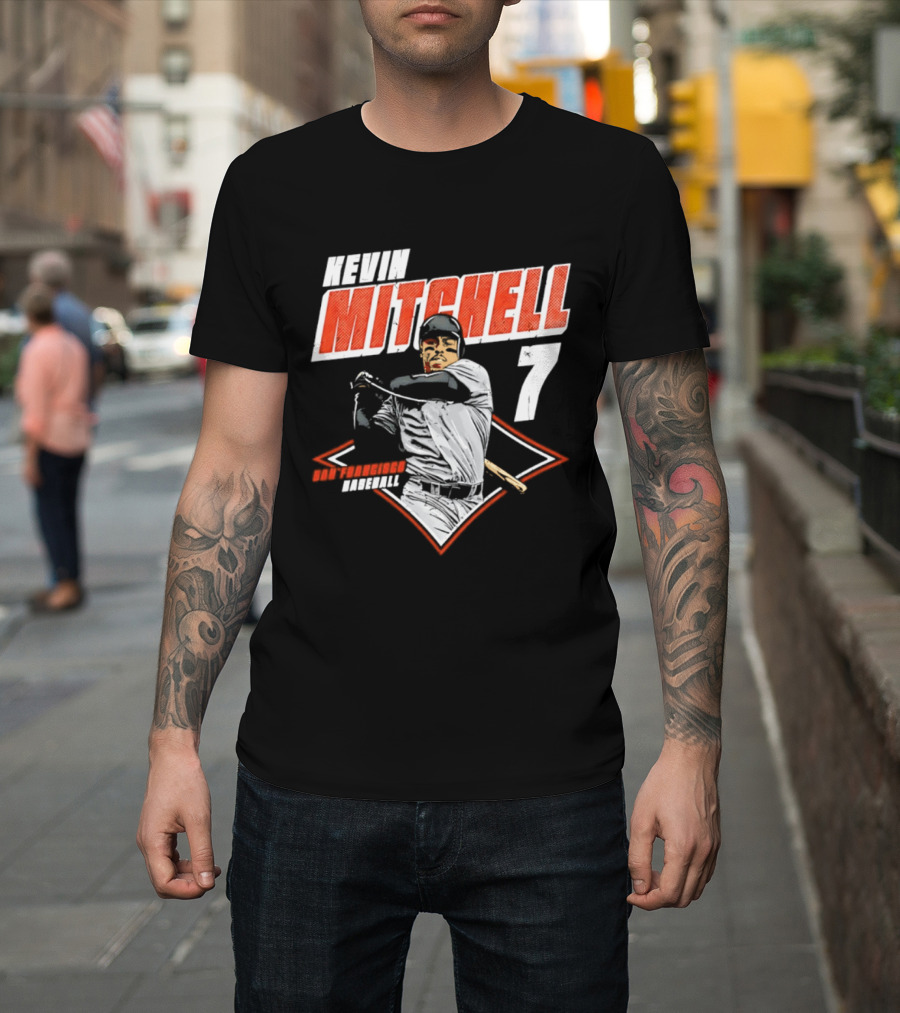 Kevin Mitchell 7 San Francisco Giants Baseball Diamond T-Shirt