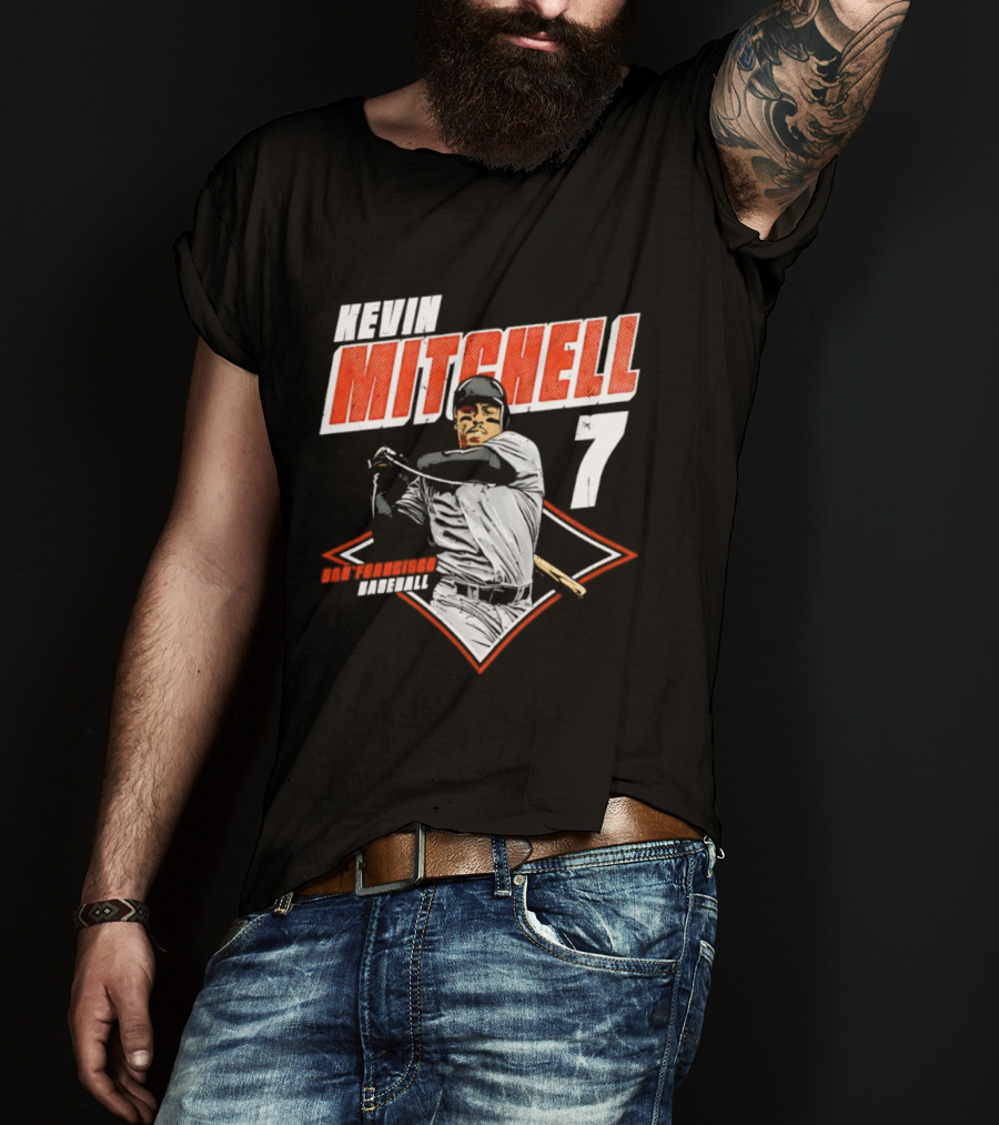 Kevin Mitchell 7 San Francisco Giants Baseball Diamond T-Shirt
