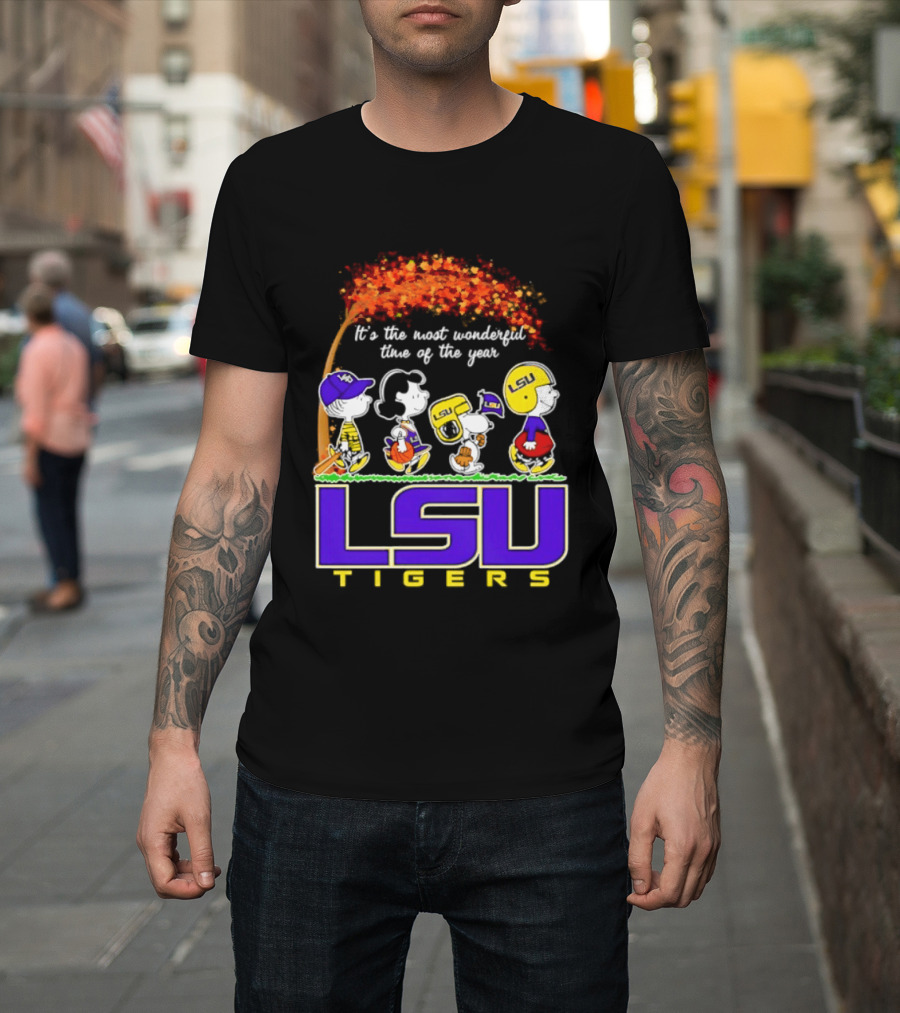 LSU Tigers Peanuts It's The Most Wonderful Time Of The Year Halloween 2026 T-Shirt