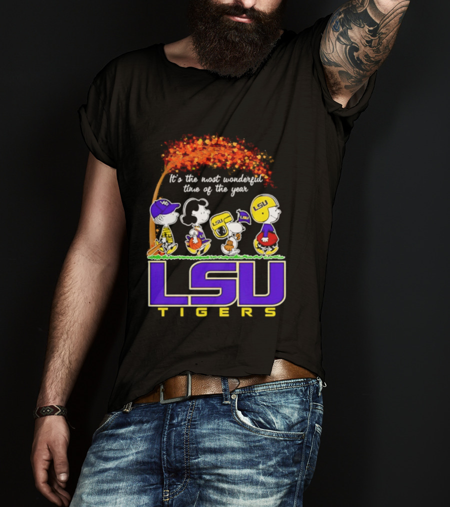LSU Tigers Peanuts It's The Most Wonderful Time Of The Year Halloween 2026 T-Shirt