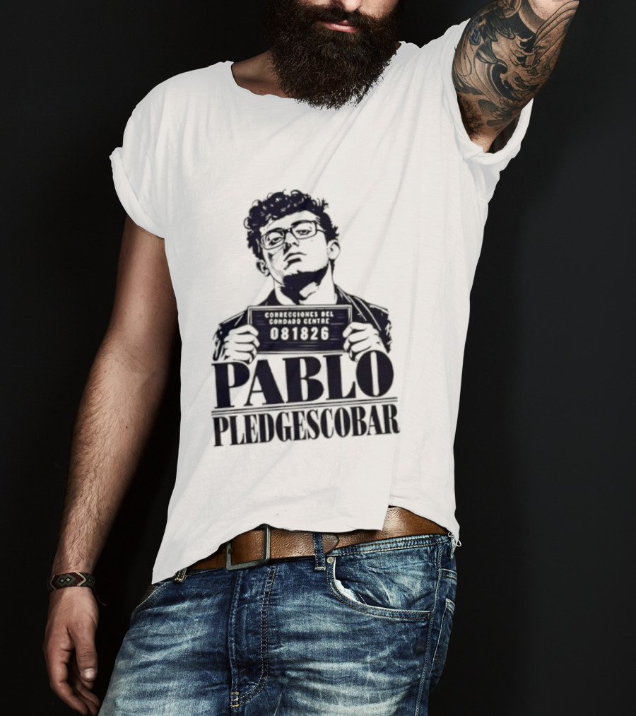 Agostino Abbatiello Pablo Pledgescobar Shot 081326 White Out T-Shirt