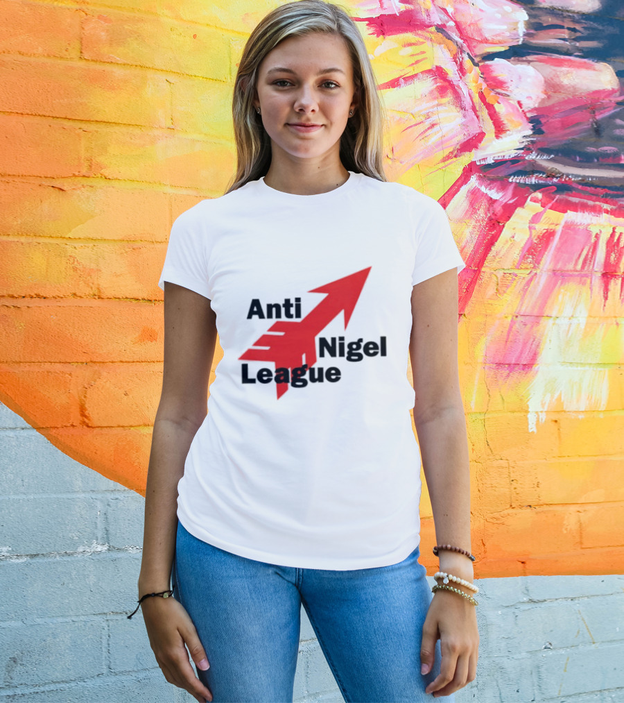 Anti Nigel League Arrow Text Gildan T-Shirt