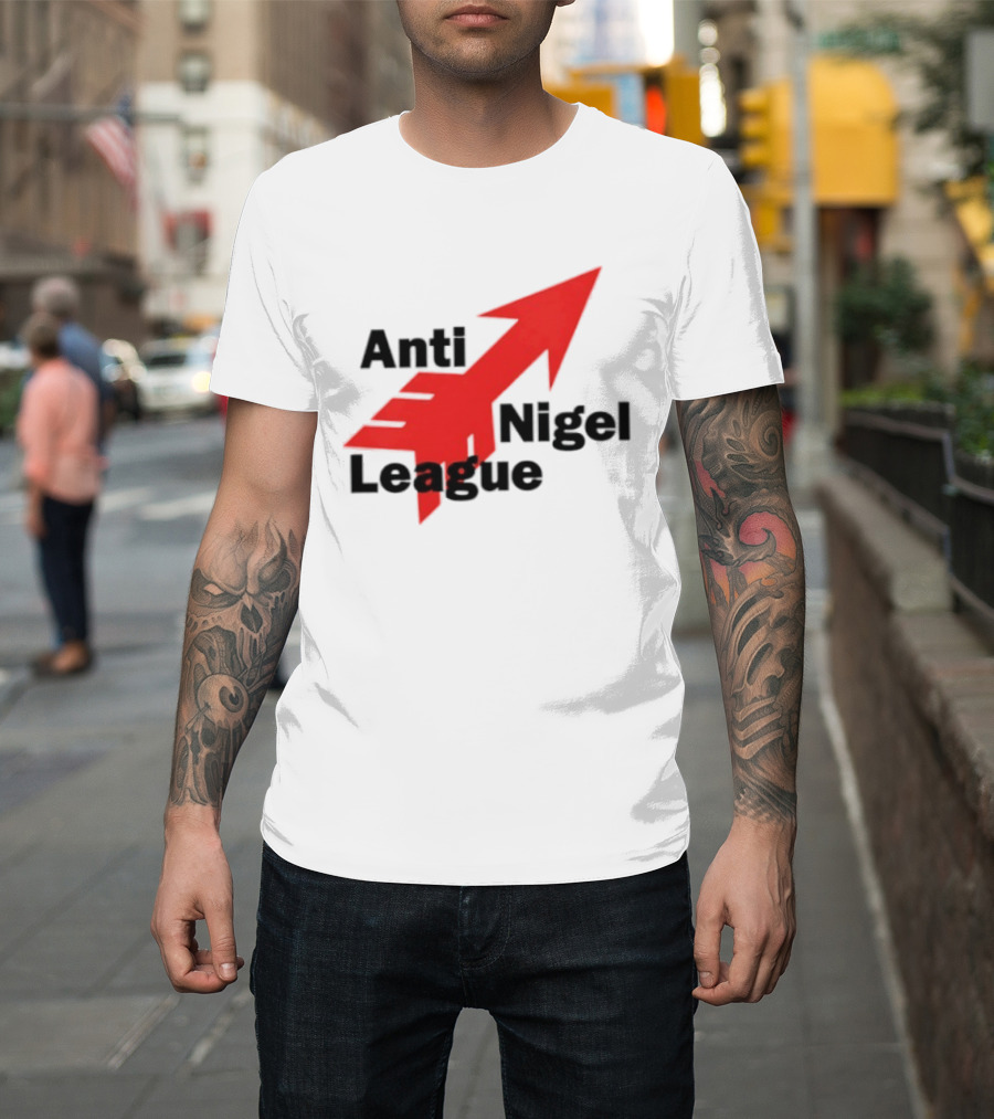 Anti Nigel League Arrow Text Gildan T-Shirt