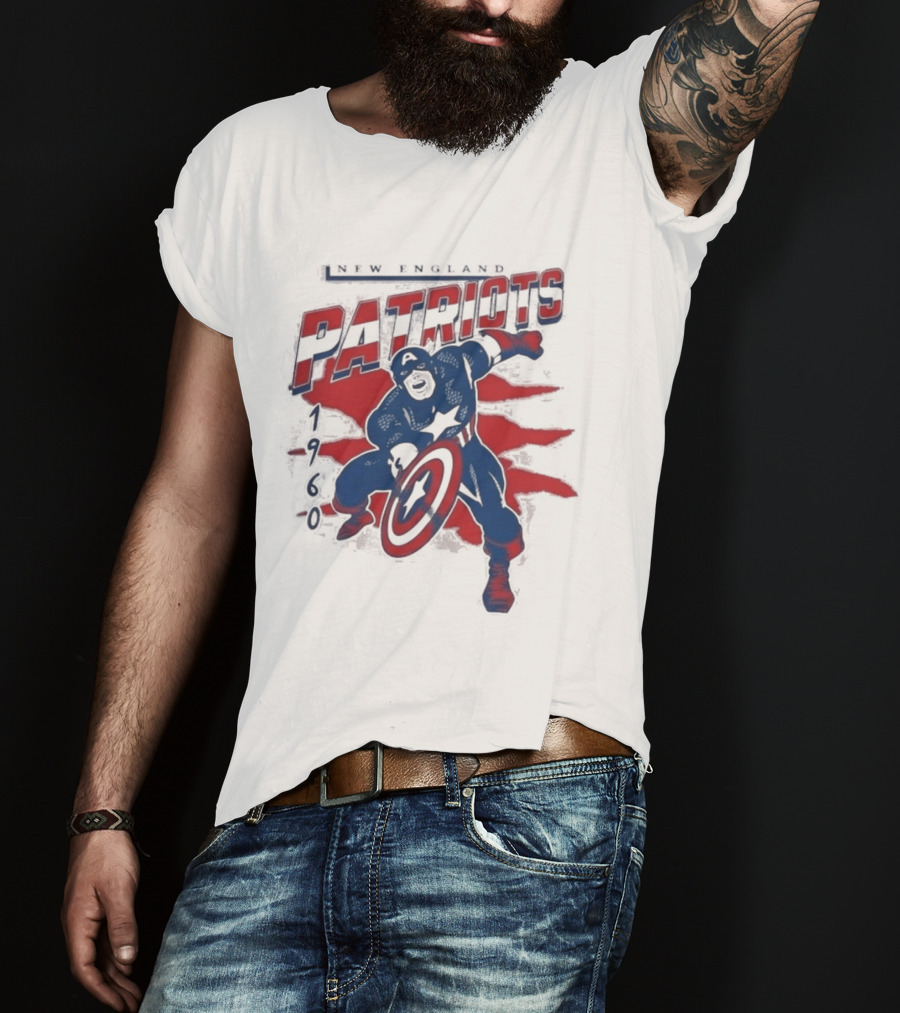 New England Patriots Captain America 2026 T-Shirt